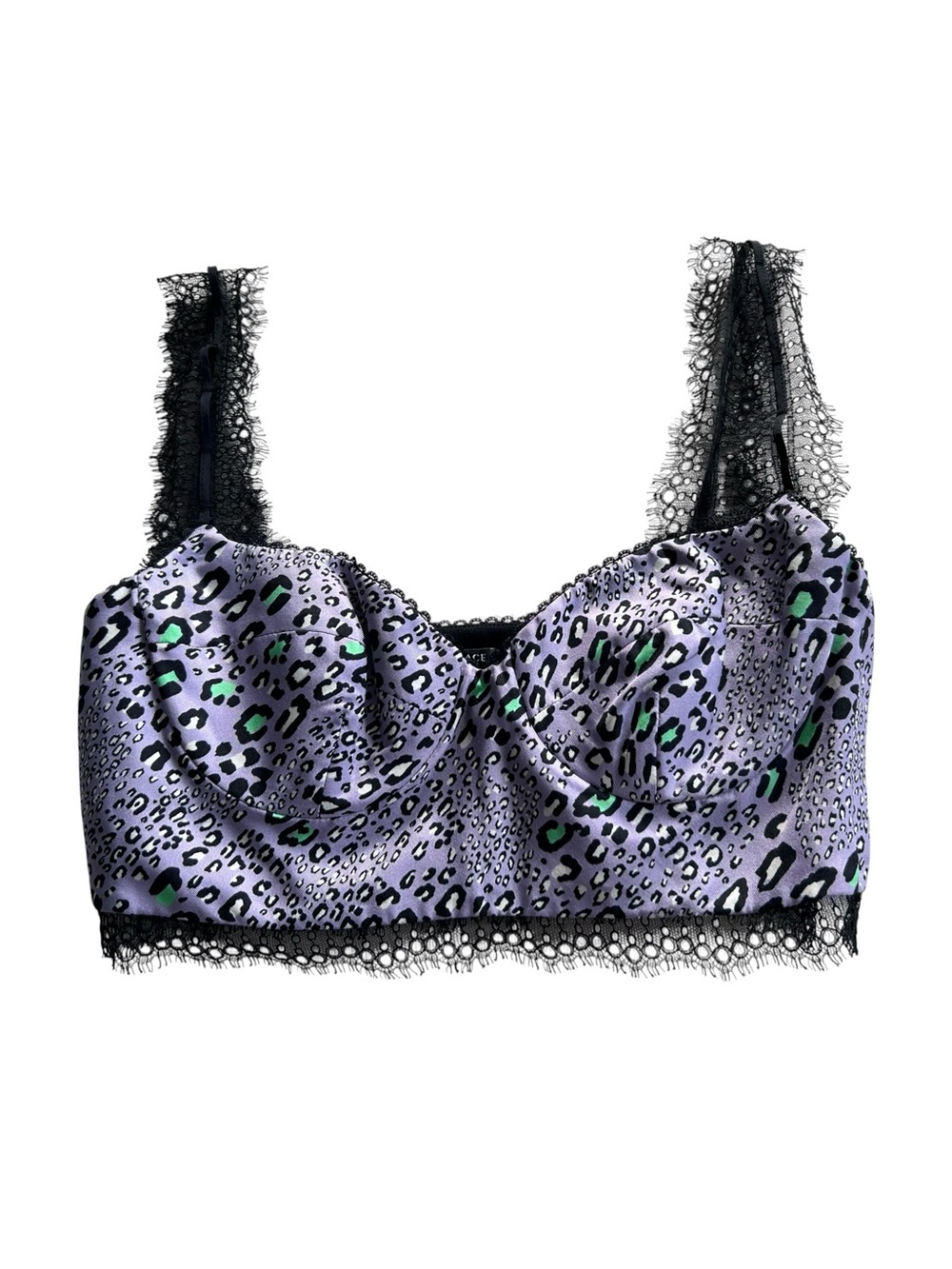 Versace Silk Leopard Lace Corset / Bralette